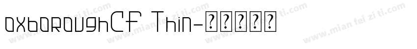 oxboroughCF Thin字体转换